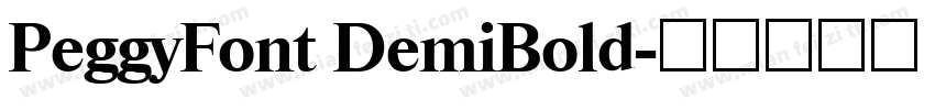 PeggyFont DemiBold字体转换